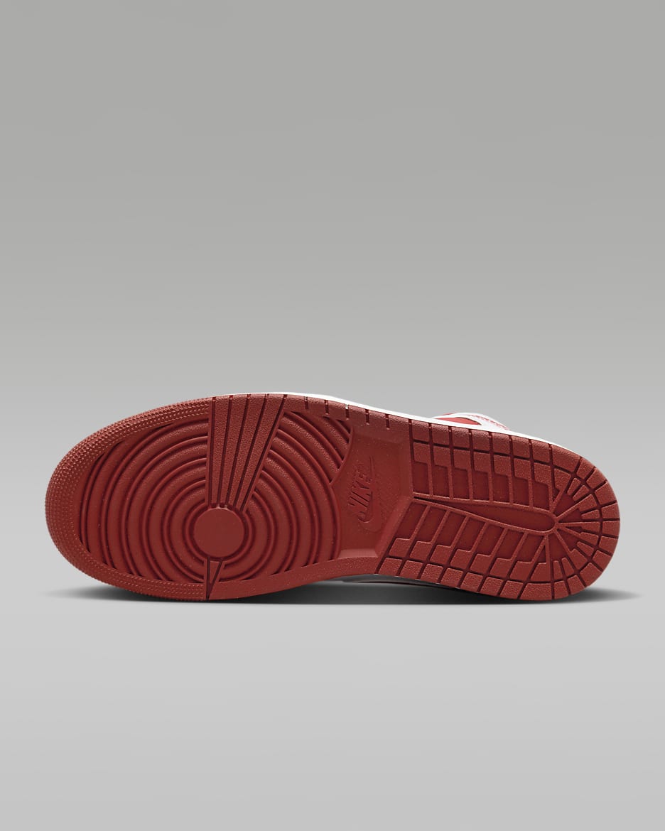 Air Jordan 1 Mid SE Men's Shoes - White/Dune Red/Sail/Lobster
