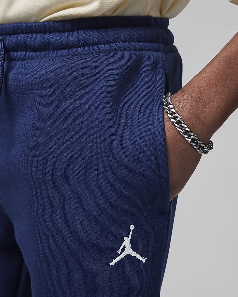 Jordan MJ Brooklyn Fleece Essentials Big Kids' Pants - Midnight Navy