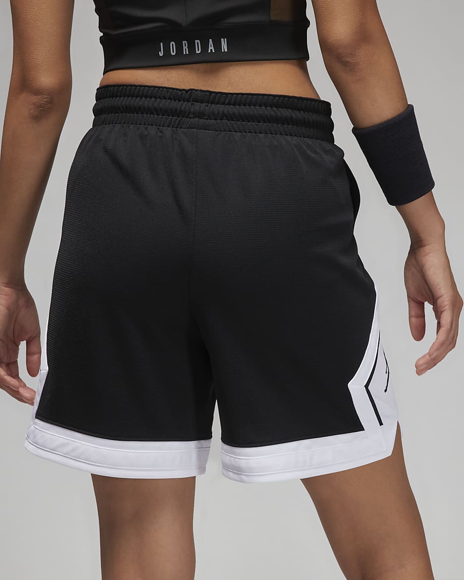 Short Diamond Jordan Sport pour femme - Noir/Blanc/Blanc/Noir