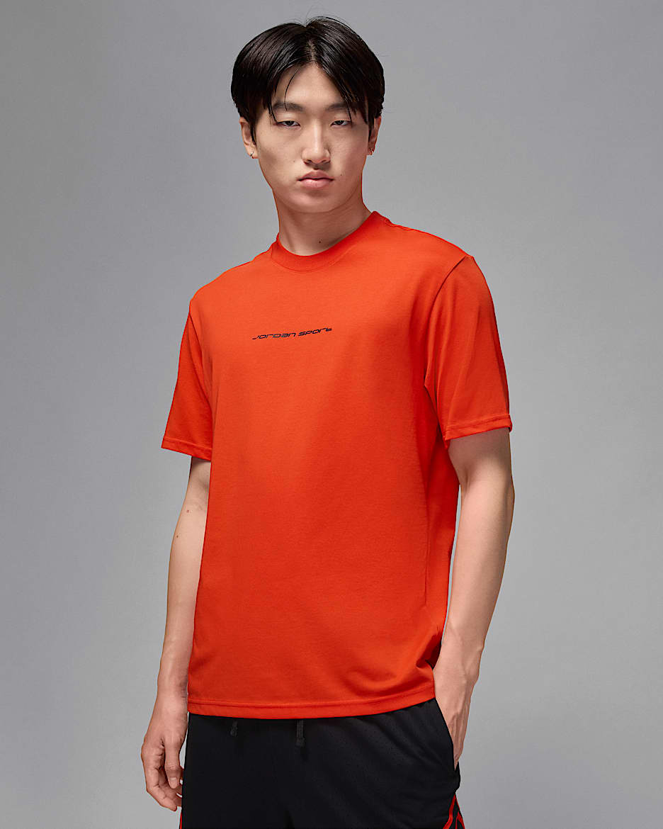 Jordan Sport Men's Dri-FIT T-Shirt - Team Orange/Black