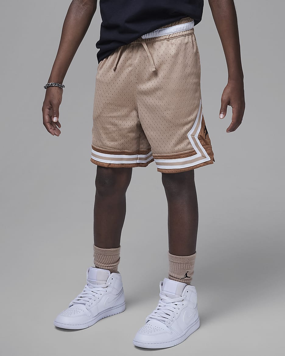 Jordan Sport Big Kids' Dri-FIT Diamond Shorts - Hemp