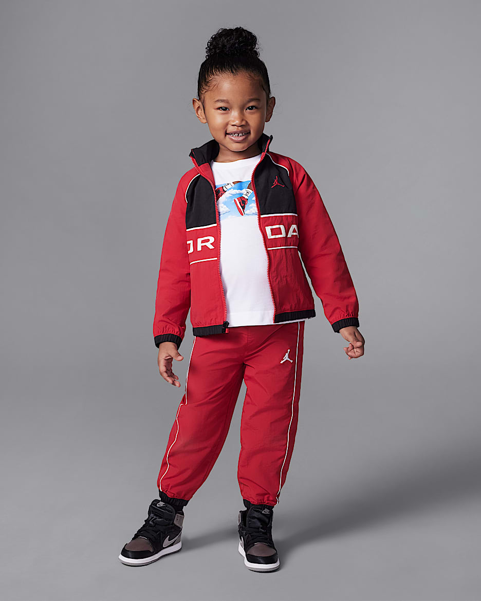 Jordan Toddler 2-Piece Windbreaker Piping Set - Gym Red