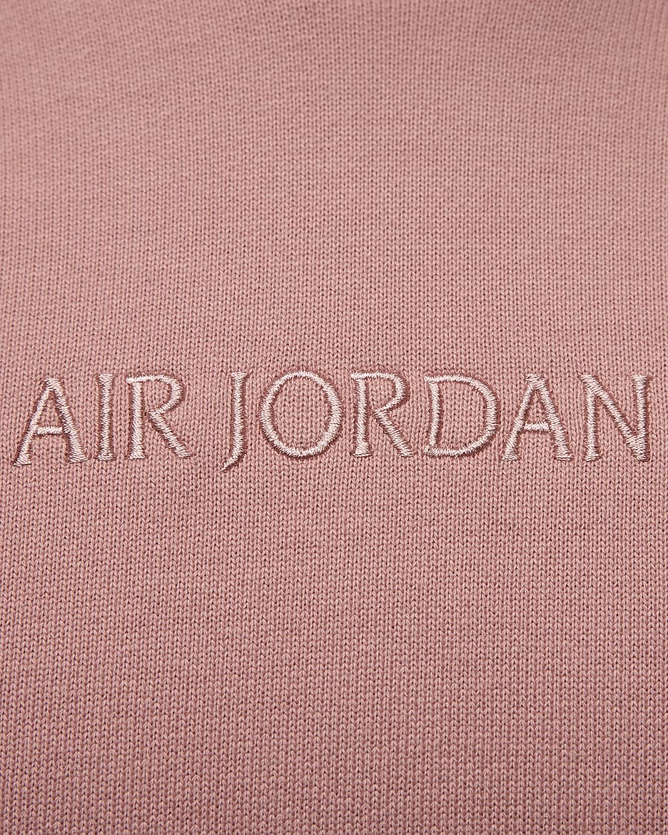 Air Jordan Wordmark Men's Fleece Hoodie - Rust Pink