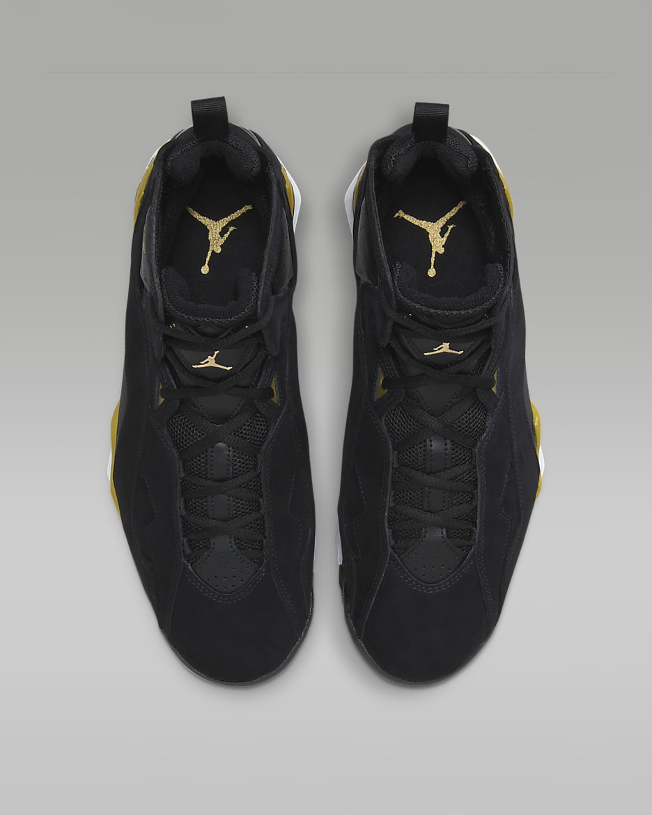 Jordan True Flight Men's Shoes - Black/White/Metallic Gold