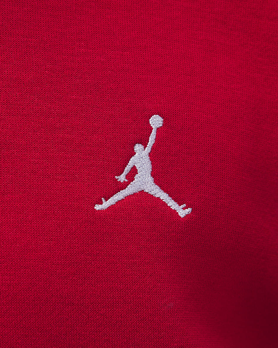 Jordan Brooklyn Fleece Men's Crew-Neck Sweatshirt - Gym Red/White