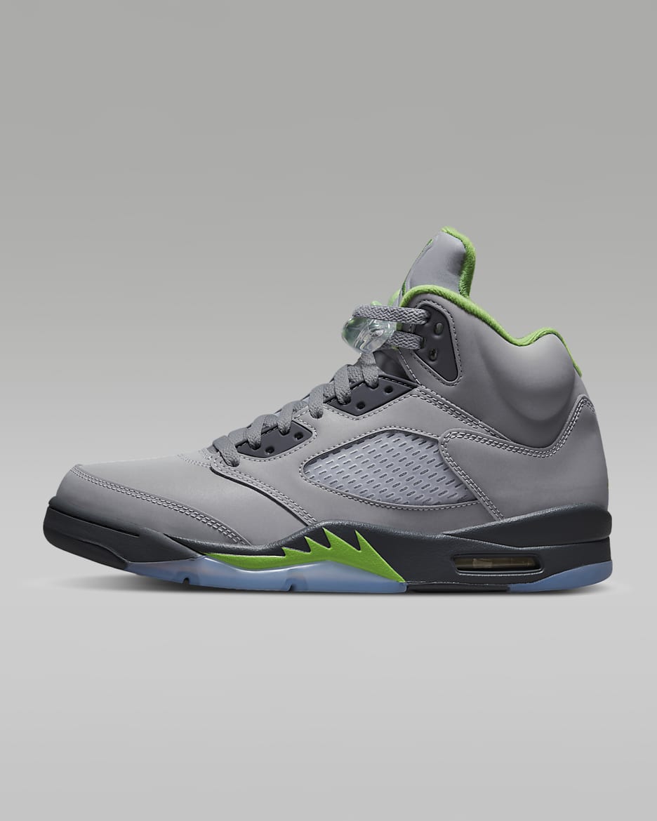 Chaussure Air Jordan 5 Retro « Green Bean » pour Homme - Silver/Flint Grey/Green Bean