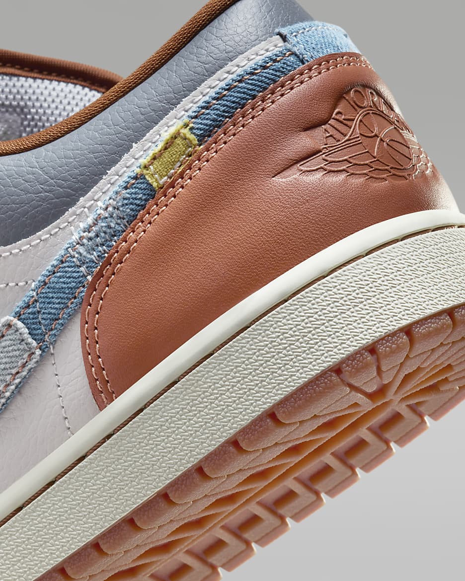 Air Jordan 1 Low SE Men's Shoes - Phantom/Coconut Milk/Amber Brown/Star Blue