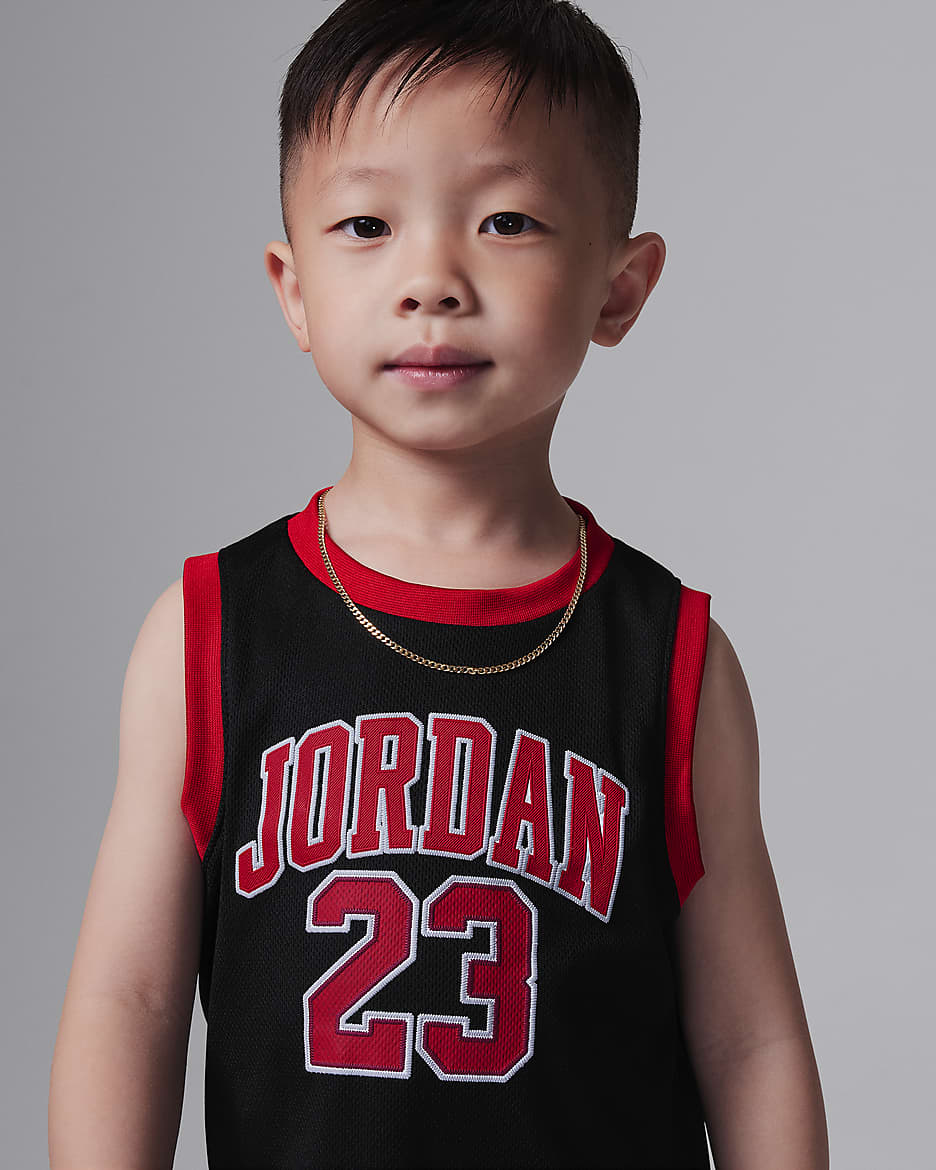 Conjunto de jersey infantil Jordan 23 - Negro