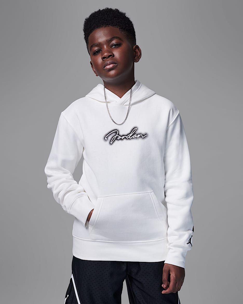 Jordan MVP Big Kids' Fleece Pullover Hoodie - Sail
