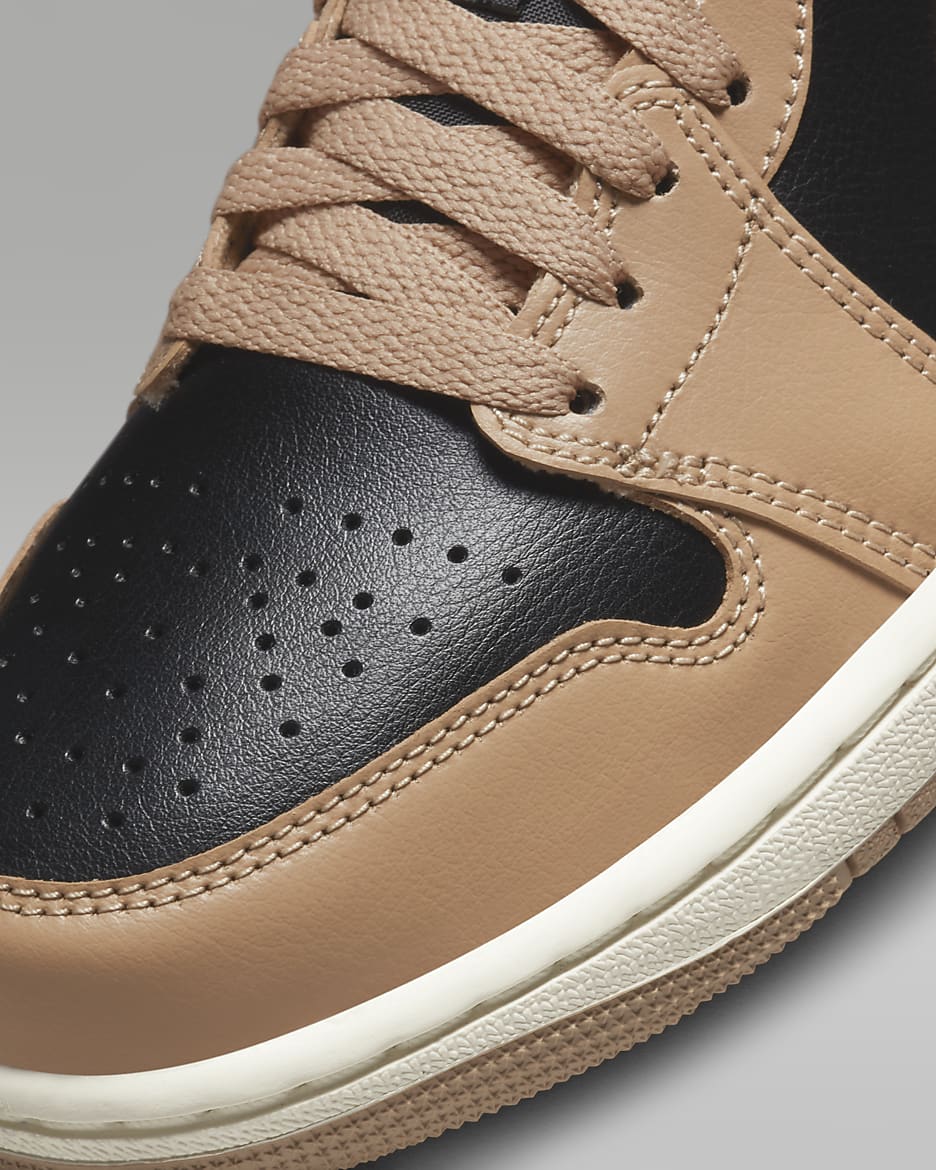 Air Jordan 1 Low Women's Shoes - Desert/Sail/Black