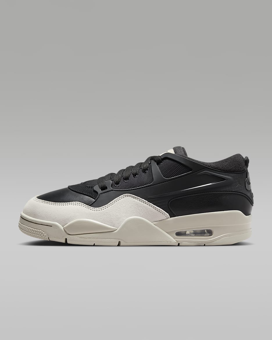 Air Jordan 4 RM Men's Shoes - Black/Dark Grey/Light Bone