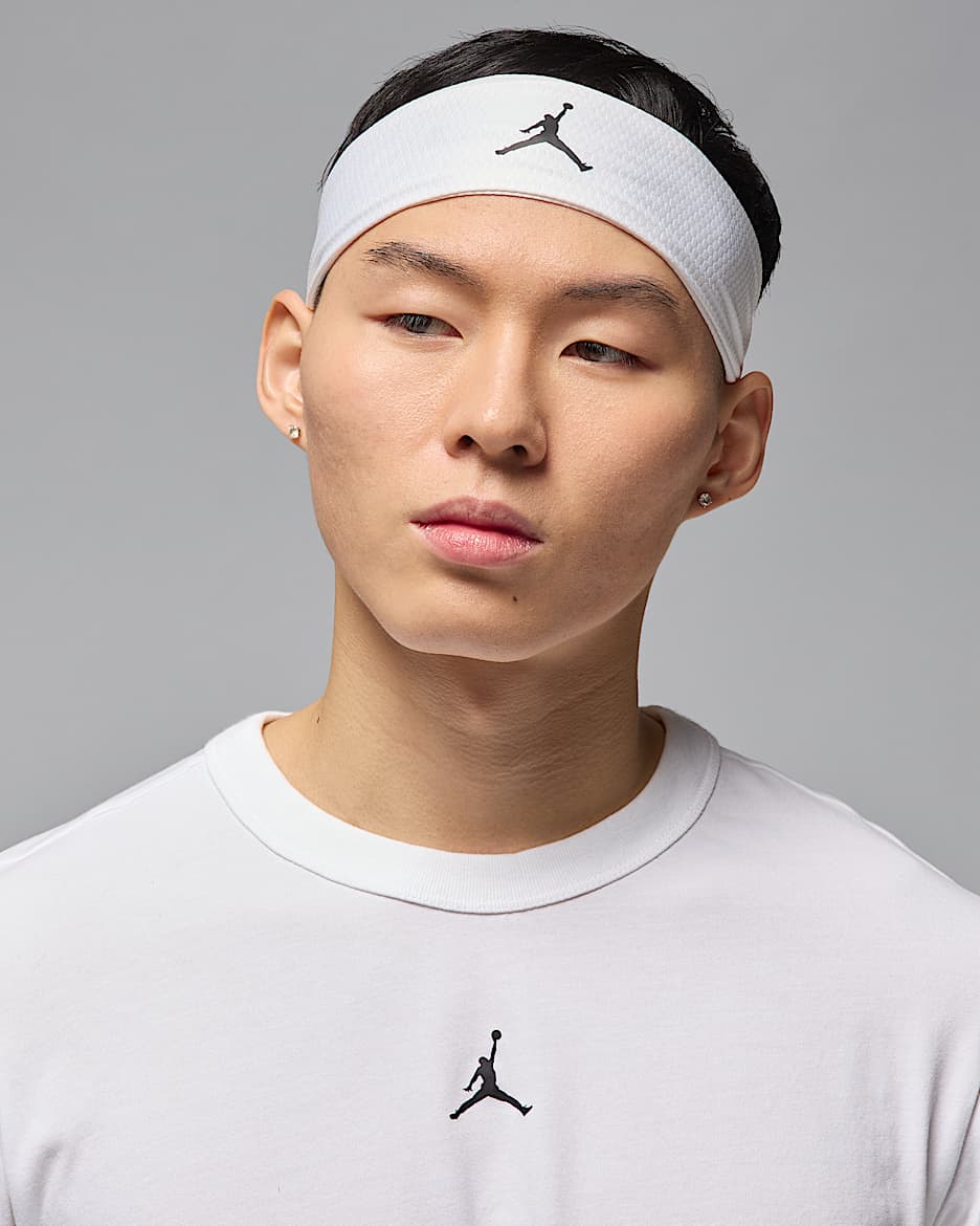 Jordan Performance Sport Dri-FIT Adjustable Headband - White/Black