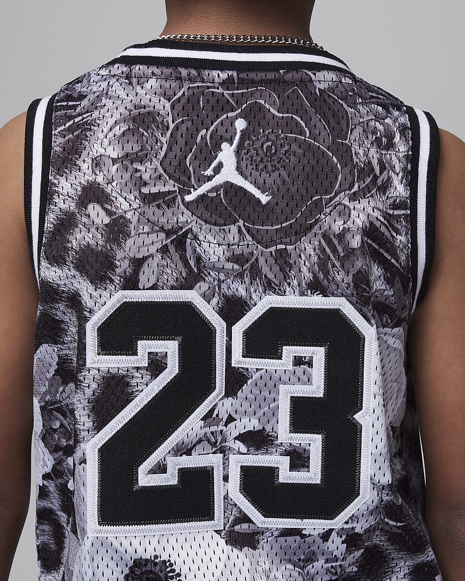 Jersey estampado para niños talla pequeña Jordan 23 - Negro/Gris humo