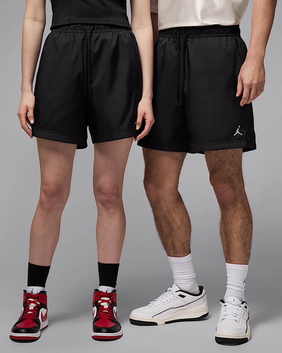 Jordan Poolside Herrenshorts (ca. 12,5 cm) - Schwarz/Weiß