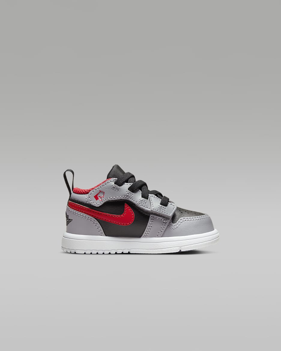 Jordan 1 Low Alt Schoenen voor baby's/peuters - Zwart/Cement Grey/Wit/Fire Red