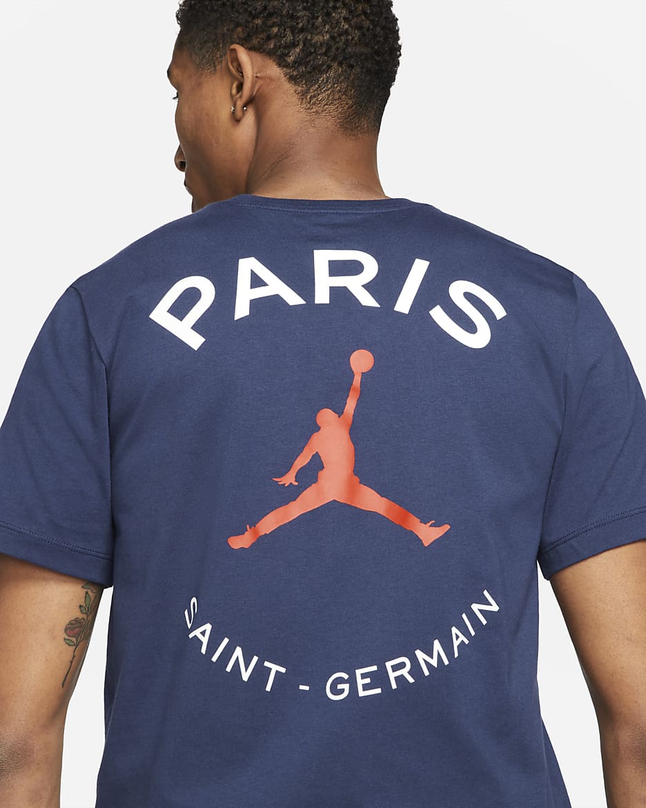 Paris Saint-Germain 男款 Logo T 恤 - Midnight Navy