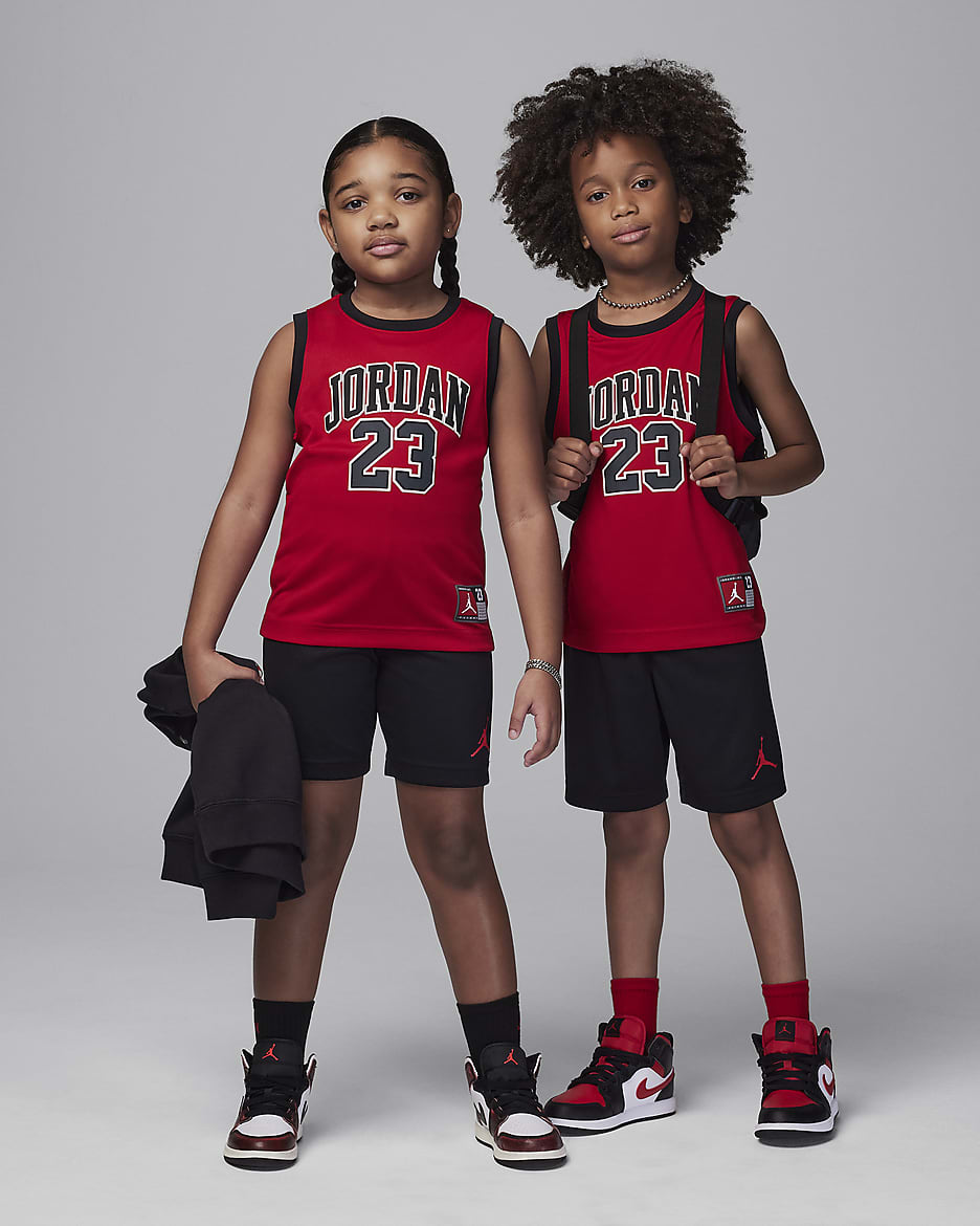 Conjunto de jersey para niños talla pequeña Jordan 23 - Negro