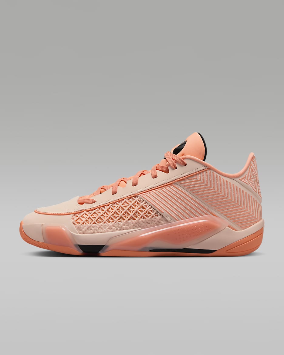 Air Jordan XXXVIII Low PF Basketball Shoes - Crimson Tint/Orange Pulse/Black