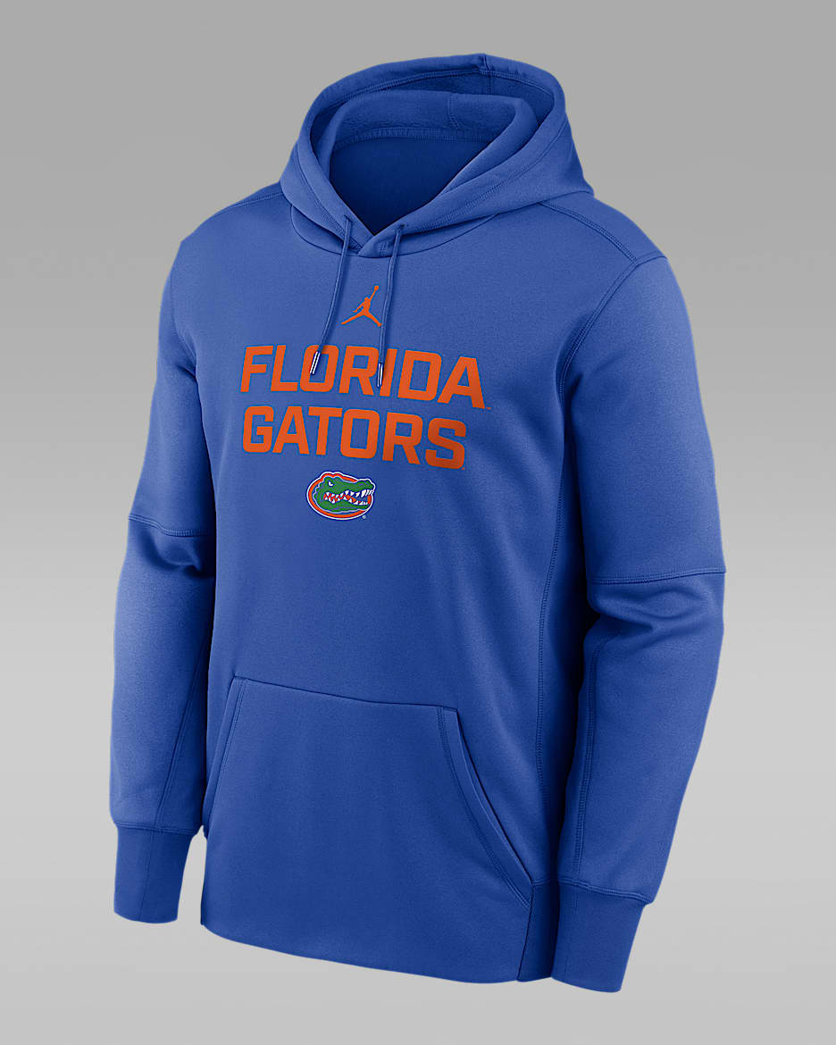 Florida Team Stacked Men’s Nike Therma College Pullover Hoodie - Royal