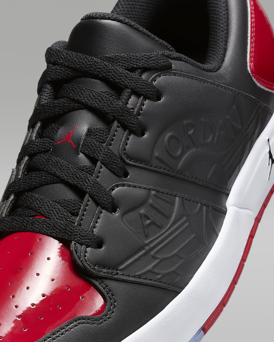 Jordan Nu Retro 1 Low Men's Shoes - Black/White/Varsity Red