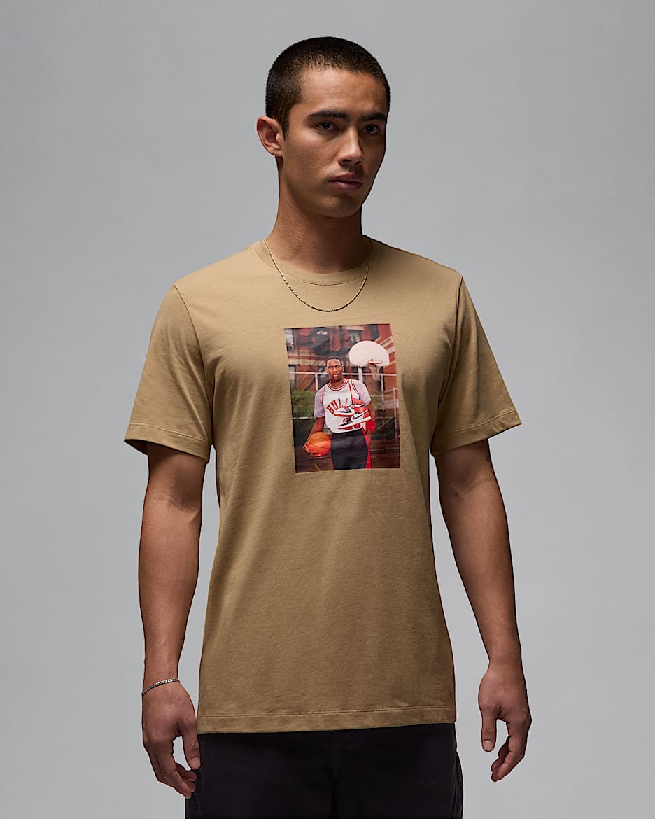Playera con foto para hombre Jordan Brand - Camuflaje del desierto/Negro