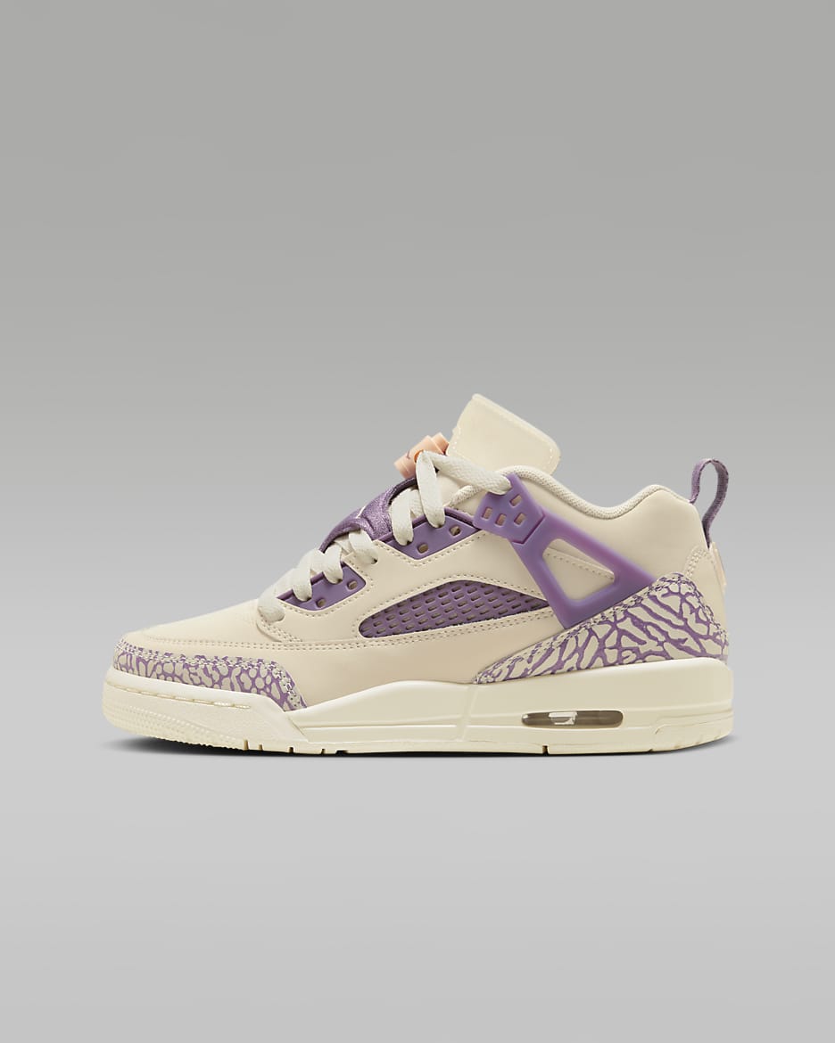 Jordan Spizike Low Older Kids' Shoes - Legend Light Brown/Violet Dust/Sail/Crimson Tint