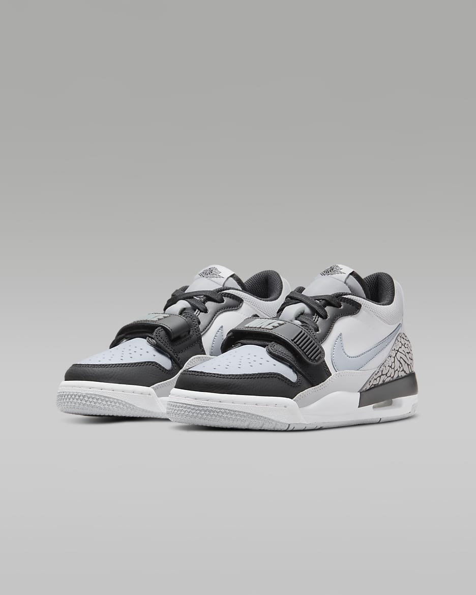 Air Jordan Legacy 312 低筒大童鞋款 - 白色/Wolf Grey/黑色