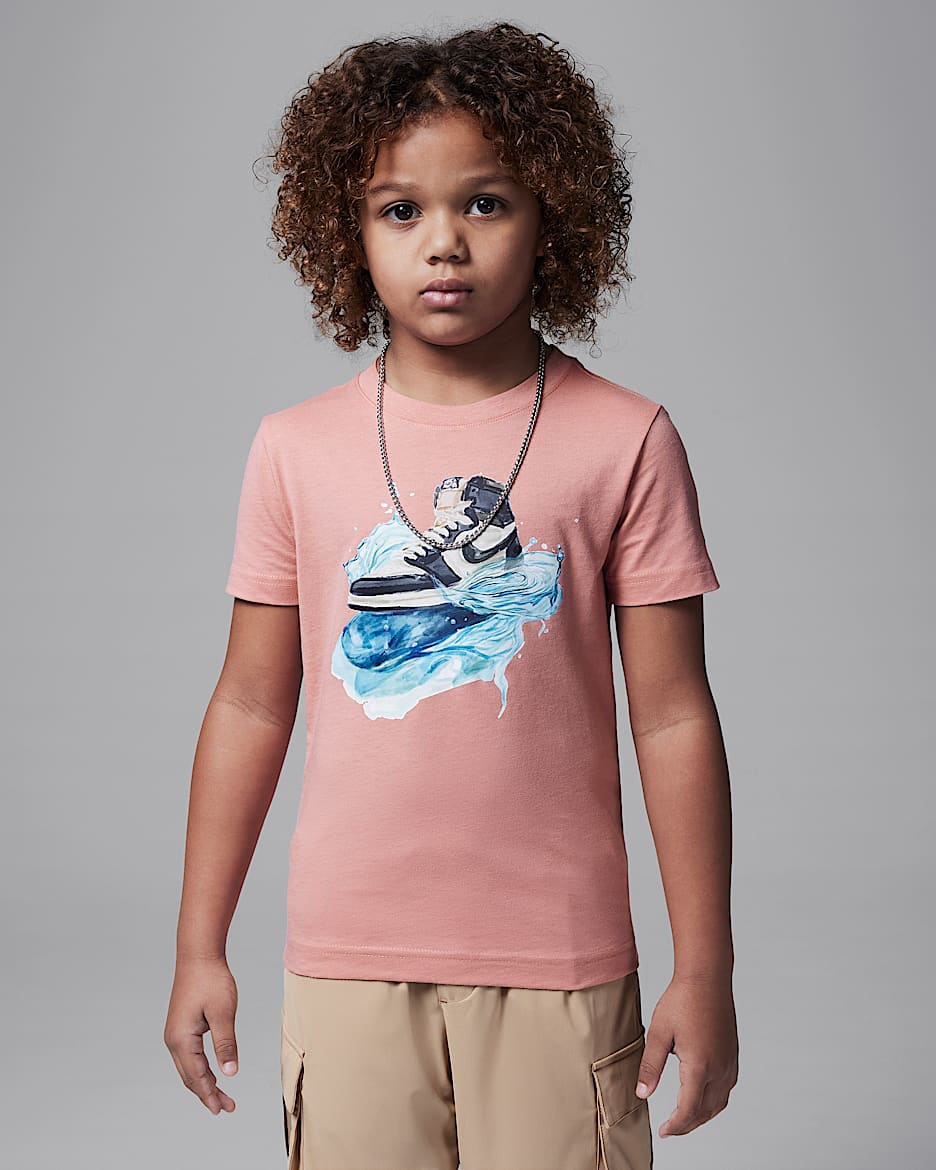 Jordan Little Kids' AJ1 Wave T-Shirt - Rust Pink