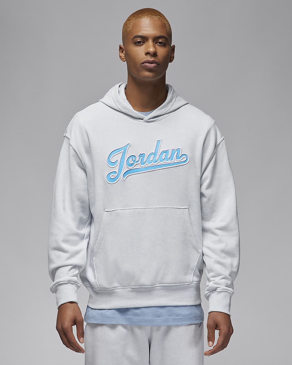 Jordan Flight MVP fleecehoodie voor heren - Pure Platinum/Heather/Zwart