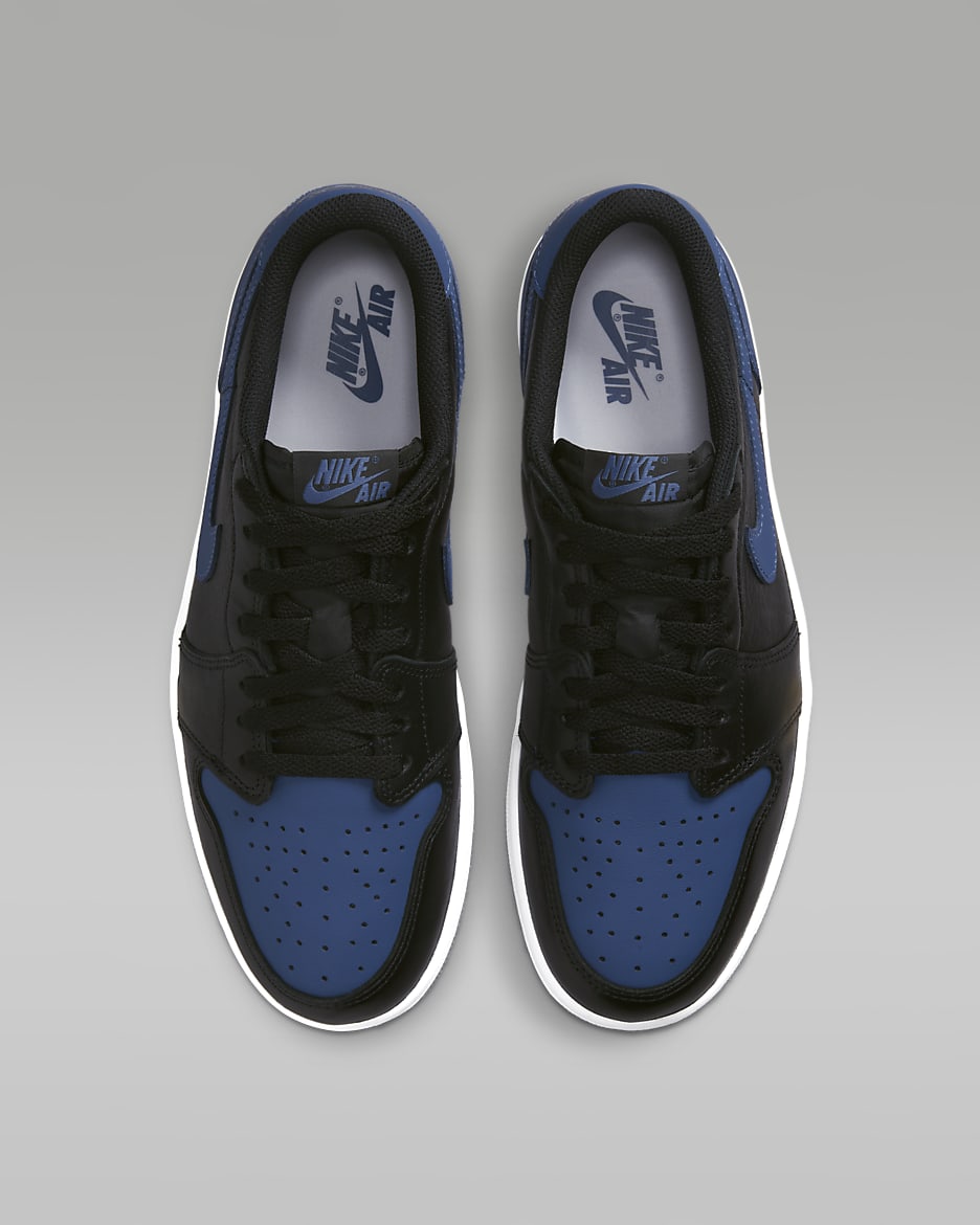 Air Jordan 1 Low OG Shoes - Black/White/Mystic Navy