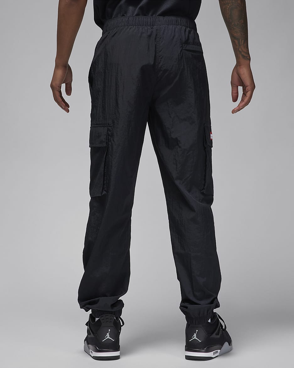 Jordan Flight MVP Men's Woven Trousers - Black/Dune Red