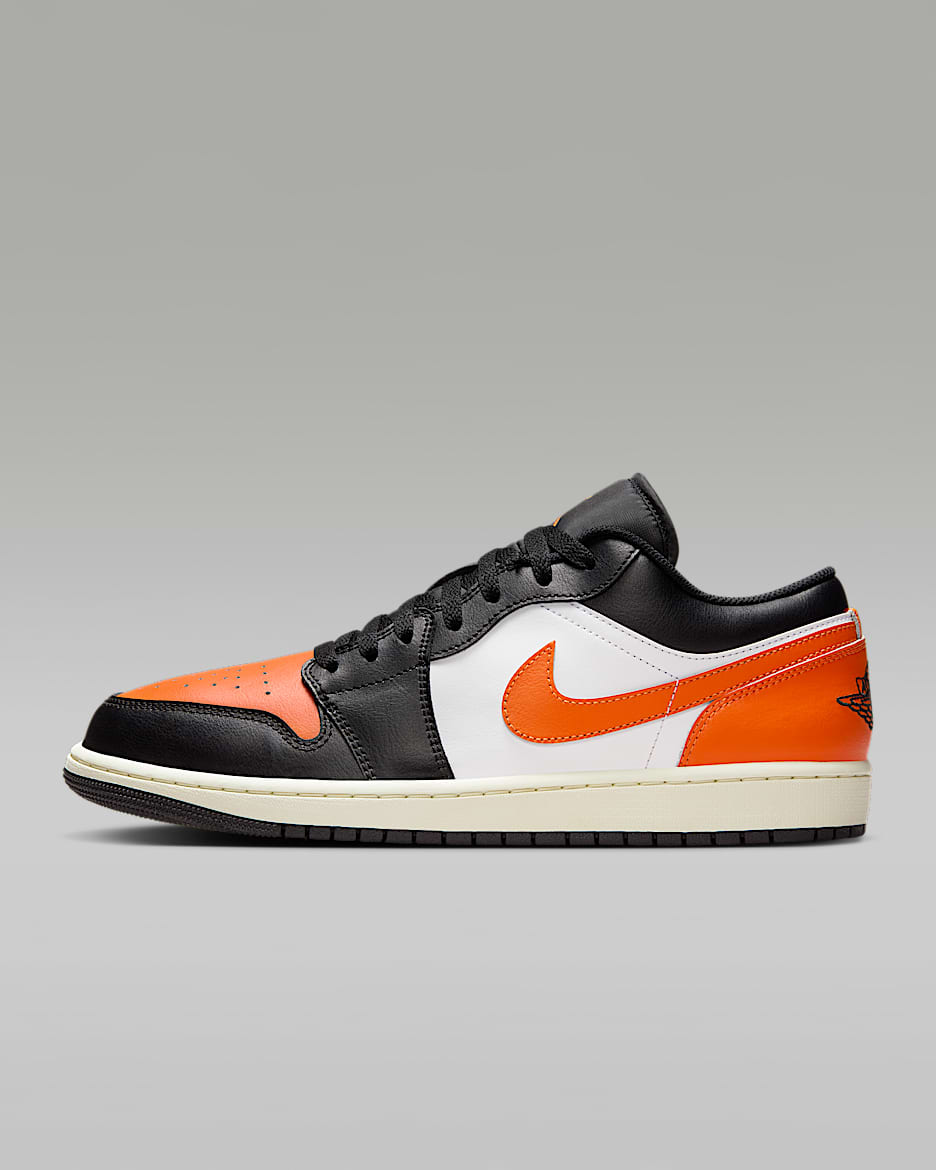 Air Jordan 1 Low Men's Shoes - Black/White/Sail/Starfish