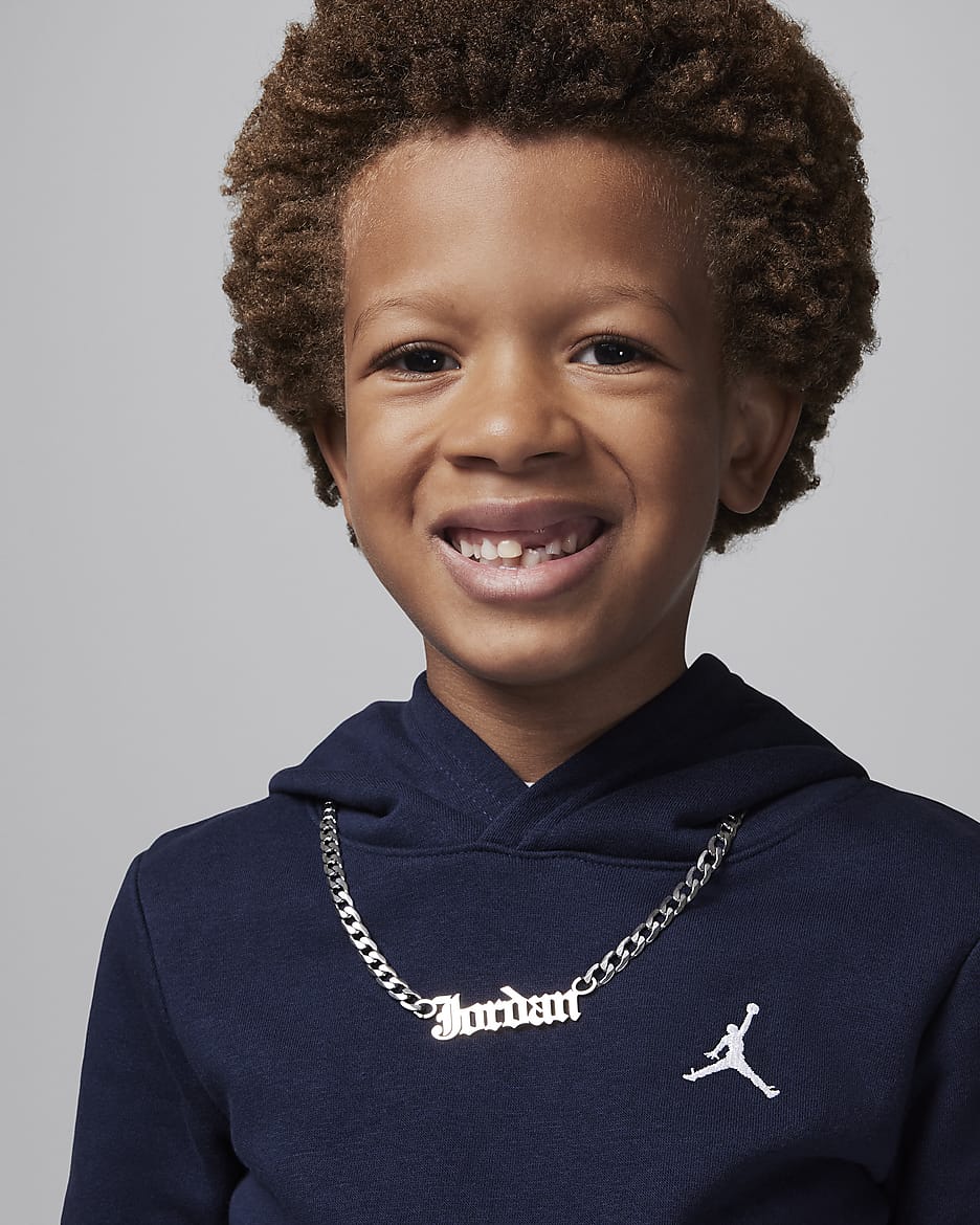 Jordan MJ Brooklyn Fleece Little Kids' 2-Piece Pullover Hoodie Set - Midnight Navy