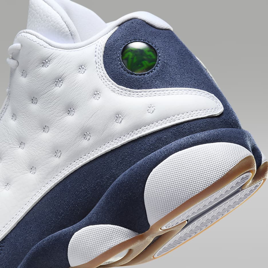 Air Jordan 13 Retro 'White and Midnight Navy' Shoes - White/Gum Light Brown/Midnight Navy