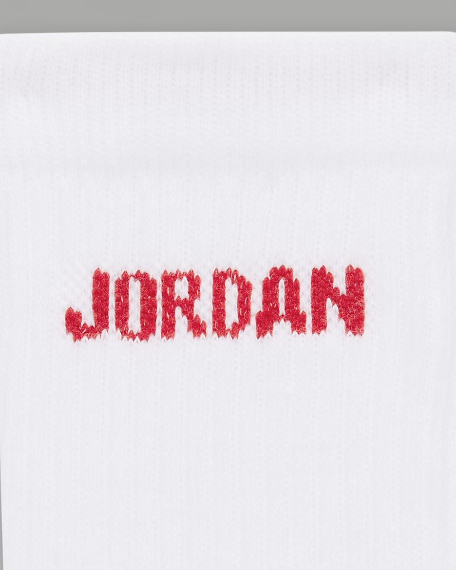 Jordan Crew-Socken für jüngere Kinder (6 Paar) - Weiß