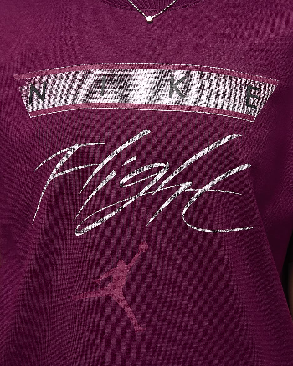 Jordan Flight Heritage T-Shirt mit Grafik für Damen - Bordeaux