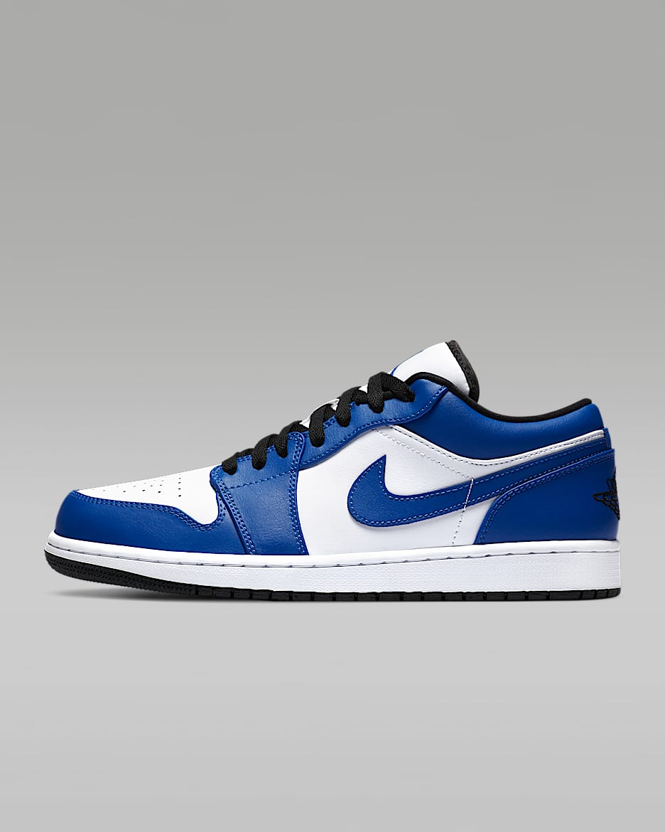 Air Jordan 1 Low Men's Shoes - White/Black/Hyper Royal