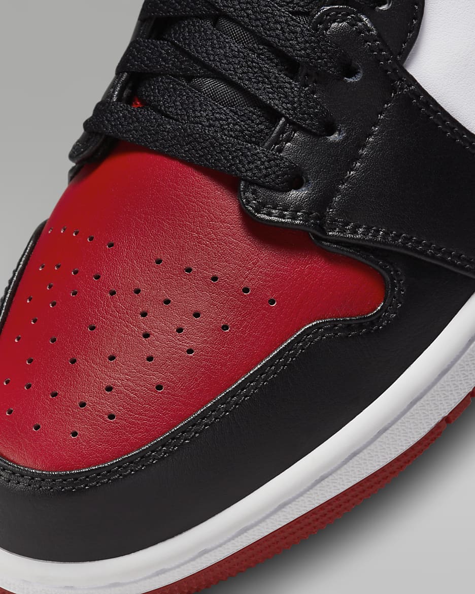 Air Jordan 1 Low Men's Shoes - White/Varsity Red/White/Black