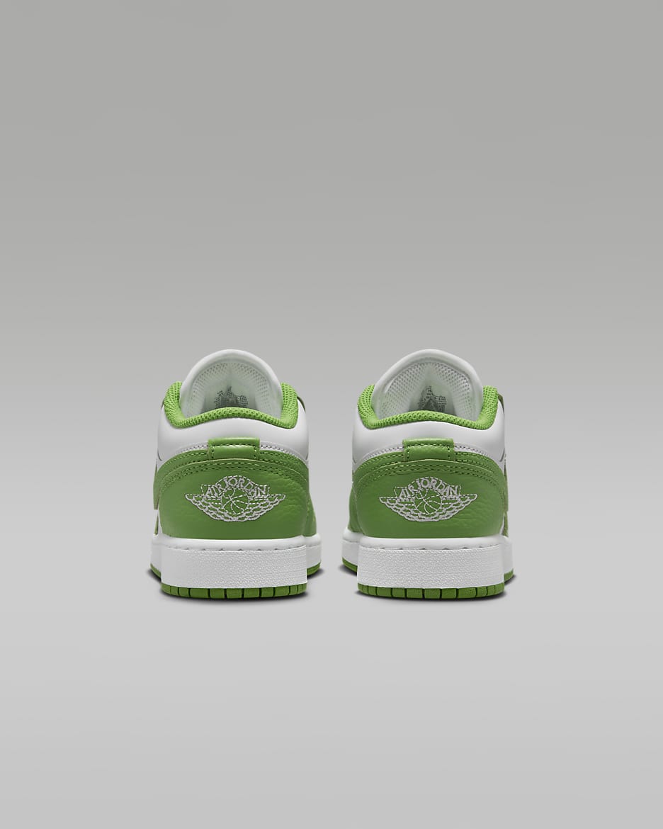 Air Jordan 1 Low SE Big Kids' Shoes - White/Lightning/Chlorophyll