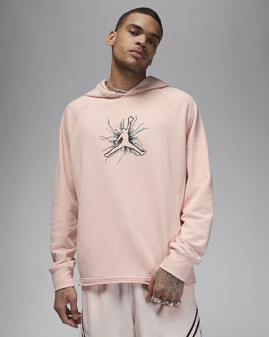 Jordan Dri-FIT Sport fleecehettegenser med grafikk til herre - LEGEND PINK/Svart