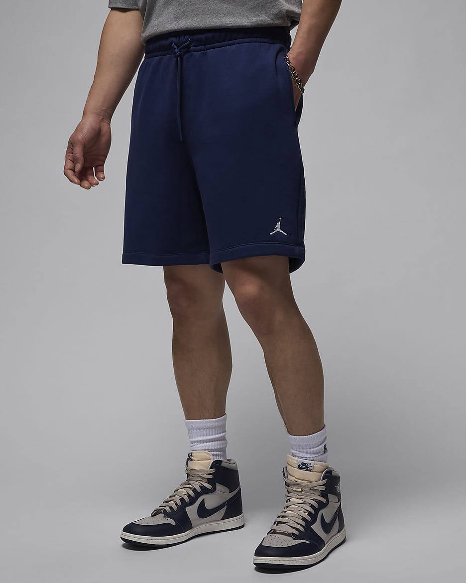 Jordan Brooklyn Fleece Men's Shorts - Midnight Navy/White