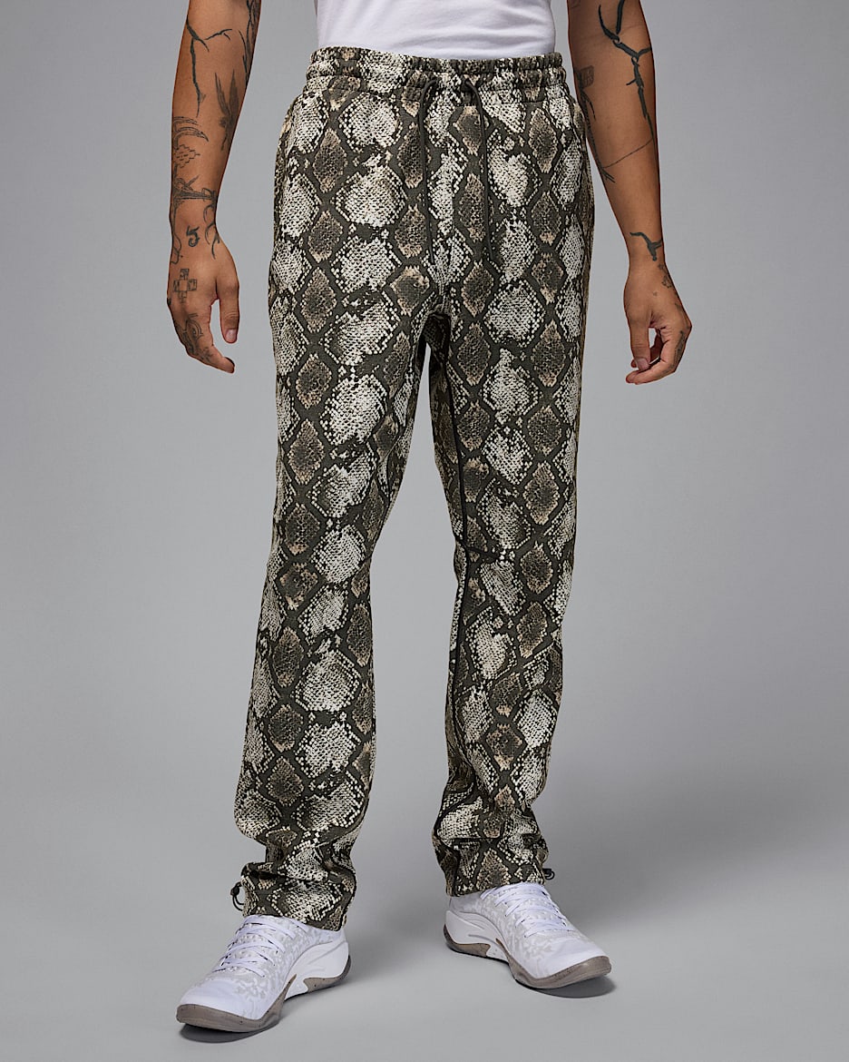 Jordan Sport Hoop Fleece Pants Dri-FIT estampados para hombre - Vela/Periódico/Periódico