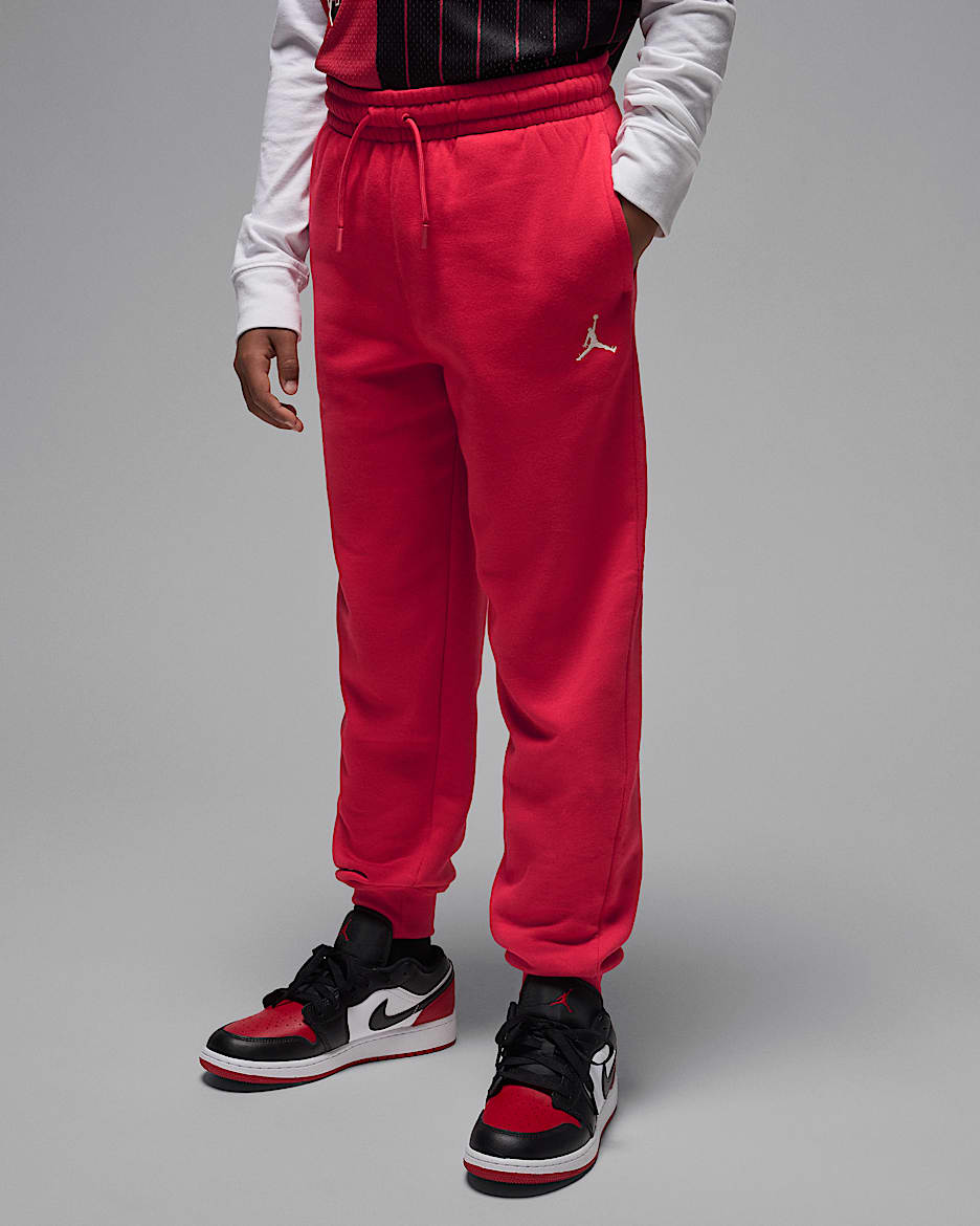 Jordan Brooklyn Fleece Big Kids' Pants - Gym Red