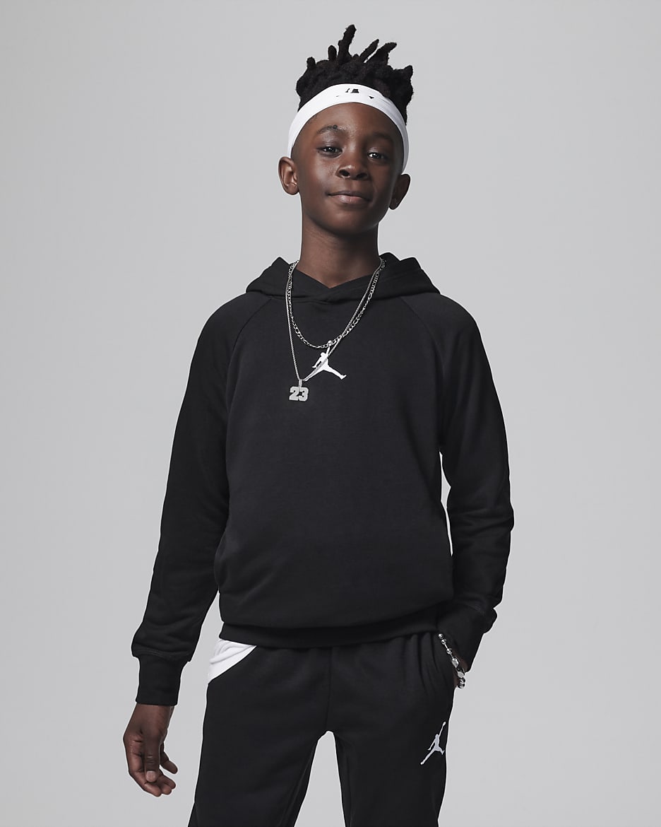ジョーダン スポーツ クロスオーバー プルオーバー ジュニア Dri-FIT パーカー - ブラック