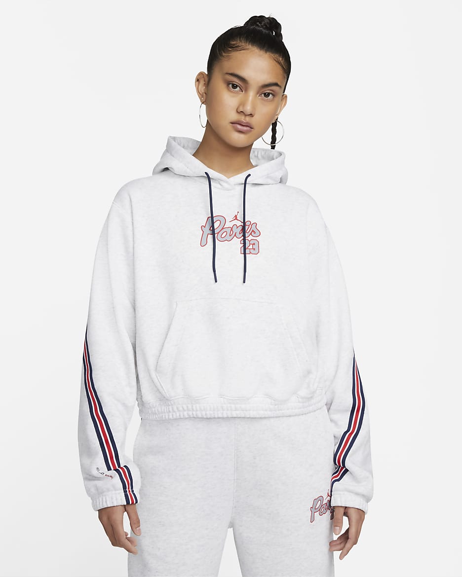 Sudadera con gorro de tejido Fleece para mujer Paris Saint-Germain - Abedul jaspeado