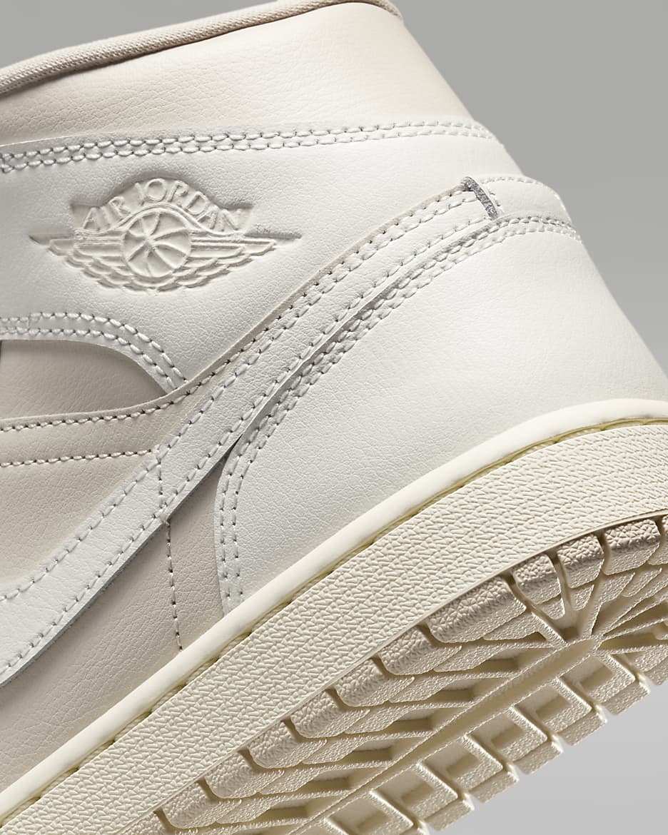 Air Jordan 1 Mid Women's Shoes - Legend Light Brown/Muslin/Sail