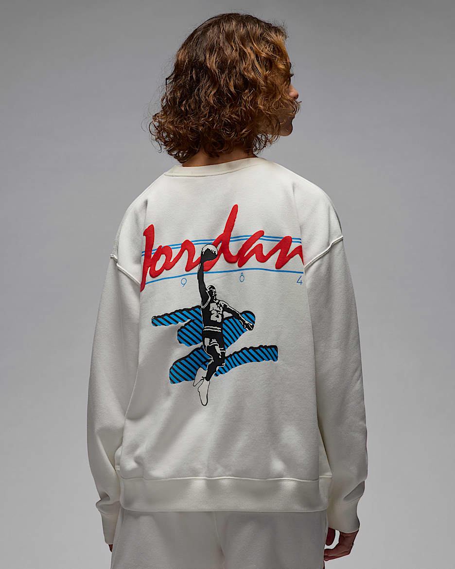 Jordan Brooklyn Fleece Women's Crew-Neck Sweatshirt - Sail/Black
