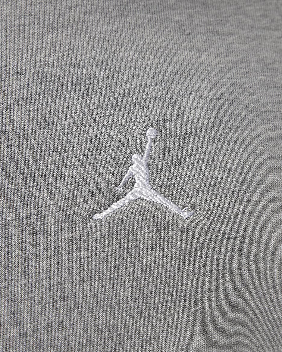 เสื้อวอร์มคอกลมผู้ชาย Jordan Brooklyn Fleece - Carbon Heather/ขาว