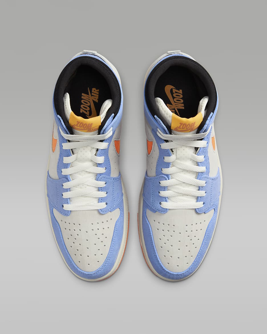 Air Jordan 1 Zoom CMFT 2 Men's Shoes - Sail/Royal Pulse/Light Silver/Alpha Orange