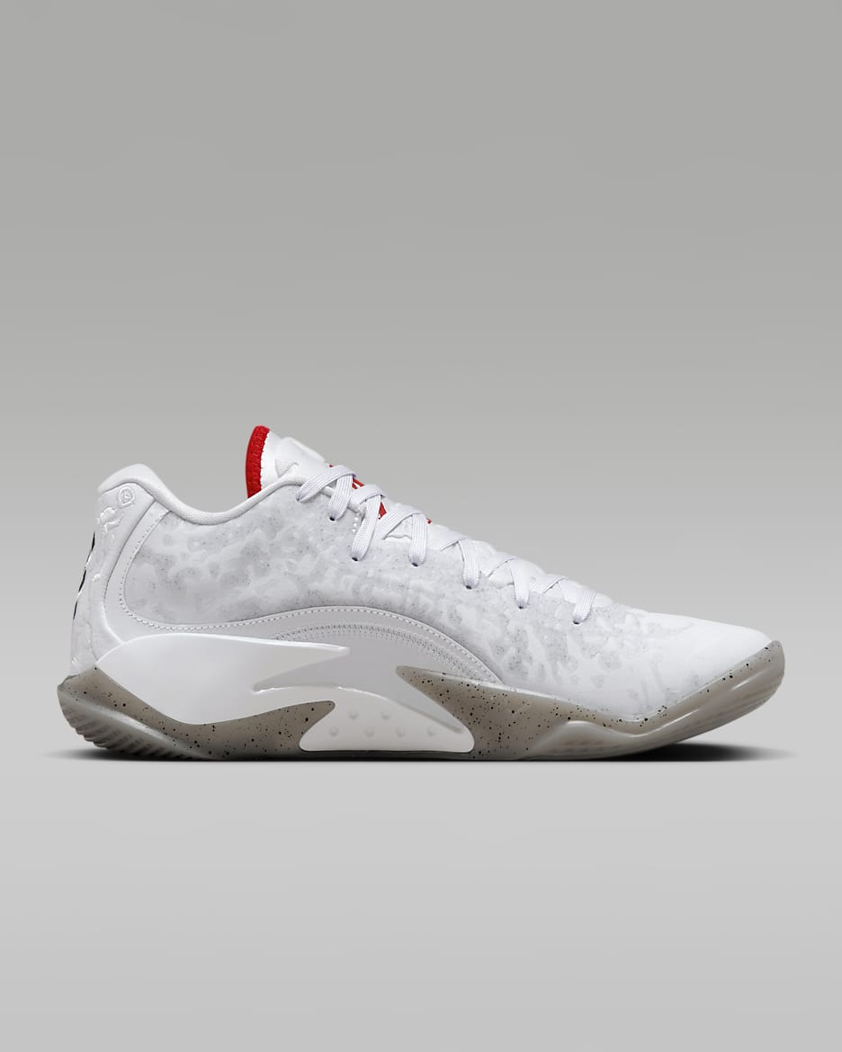 Zion 3 "Fresh Paint" Basketball Shoes - White/Cement Grey/Pure Platinum/University Red